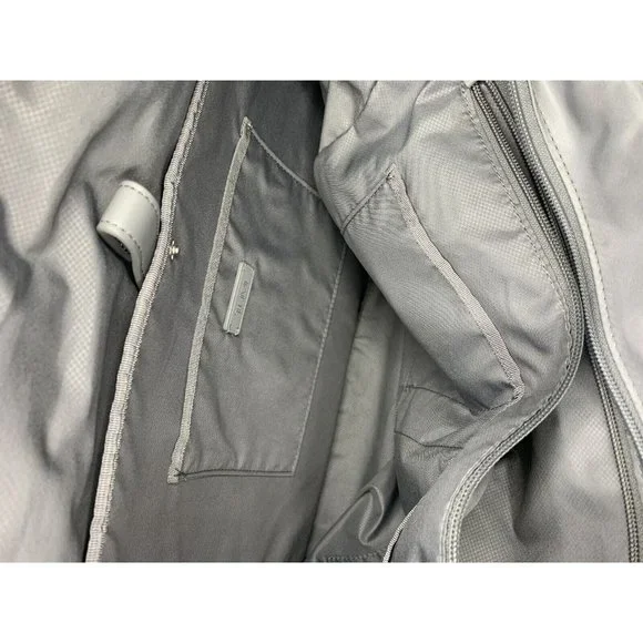 TUMI Nylon Tote Bag Laptop Travel Bag Gray Double Handles Zip Pockets Women's L - Picture 8 of 13